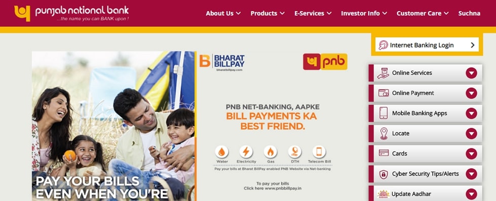 change mobile number in pnb